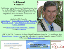 Tablet Screenshot of fred-ormand.com